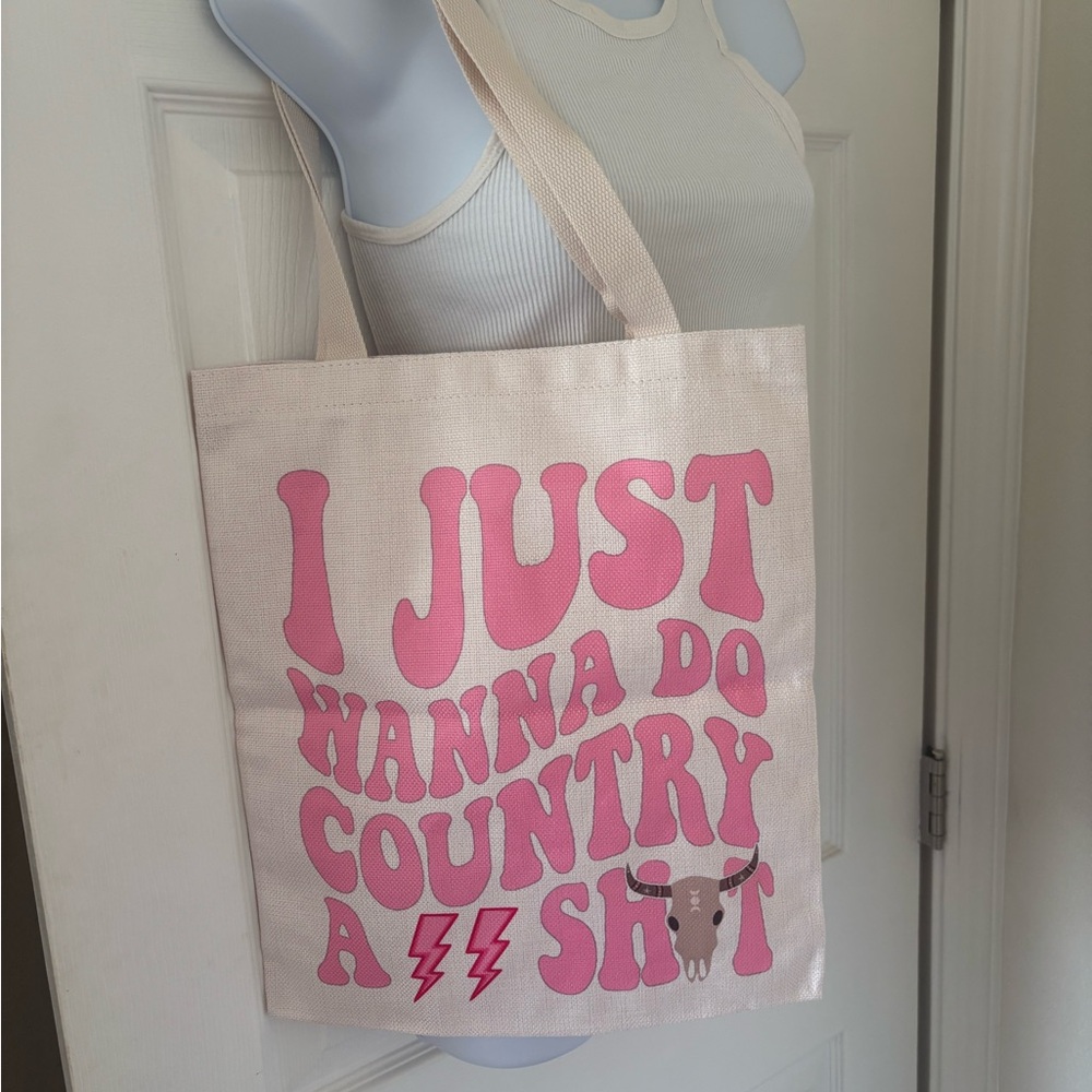 Country Music Themed Tote Bag